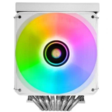 Mars Gaming Disipador CPU MCPU-LCDPRO / Blanco / Dual-Tower, 8 Heatpipes, Pantalla LCD XL, Hasta 380W TDP, Compatible con Intel y AMD